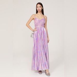 Mac Duggal Purple Pleated Gown 2